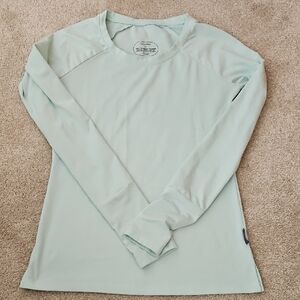 Oiselle long sleeve running shirt, Size 4, Light Blue